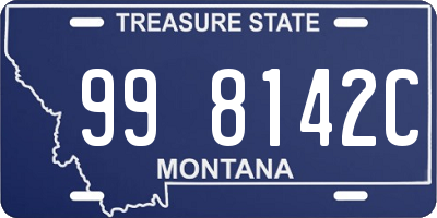 MT license plate 998142C