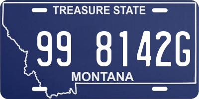 MT license plate 998142G