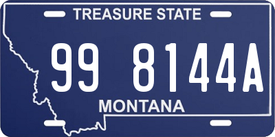 MT license plate 998144A