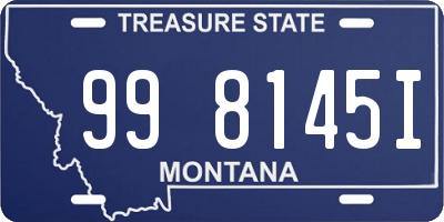 MT license plate 998145I