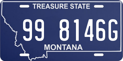 MT license plate 998146G