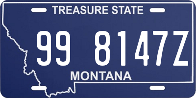 MT license plate 998147Z