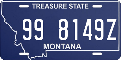 MT license plate 998149Z