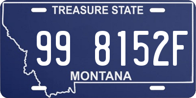 MT license plate 998152F