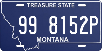 MT license plate 998152P