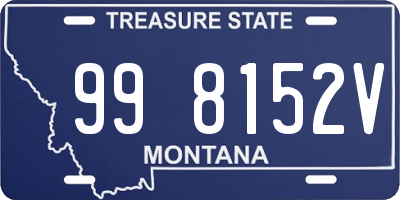 MT license plate 998152V