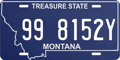 MT license plate 998152Y