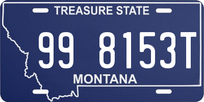 MT license plate 998153T