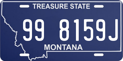 MT license plate 998159J