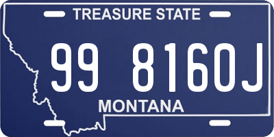 MT license plate 998160J