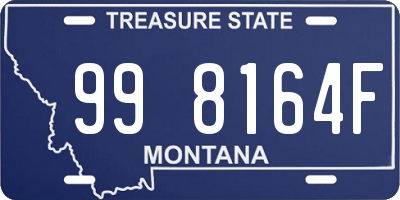 MT license plate 998164F