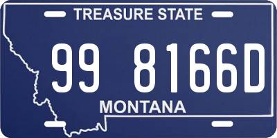 MT license plate 998166D