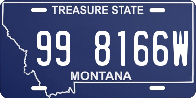 MT license plate 998166W