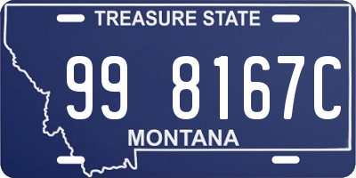 MT license plate 998167C