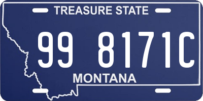 MT license plate 998171C