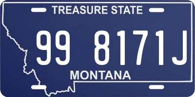 MT license plate 998171J