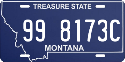 MT license plate 998173C