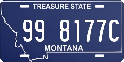 MT license plate 998177C