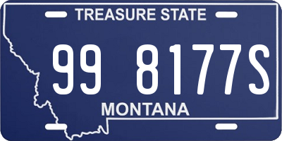 MT license plate 998177S