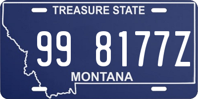 MT license plate 998177Z