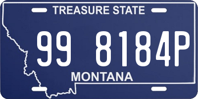 MT license plate 998184P