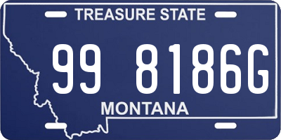 MT license plate 998186G