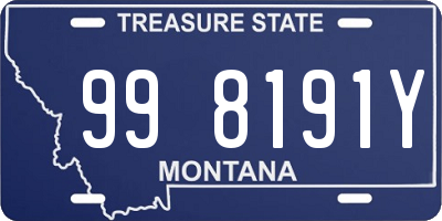 MT license plate 998191Y