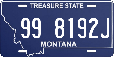 MT license plate 998192J