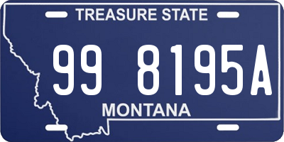 MT license plate 998195A