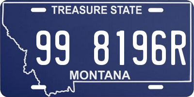 MT license plate 998196R