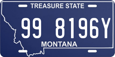 MT license plate 998196Y