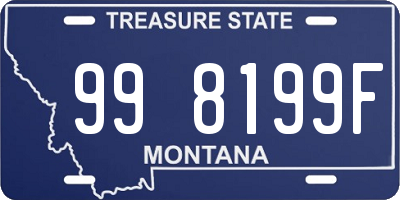 MT license plate 998199F