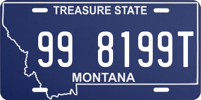 MT license plate 998199T