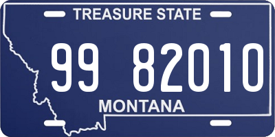 MT license plate 998201O