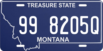 MT license plate 998205Q