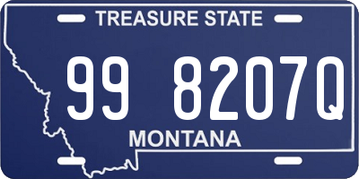 MT license plate 998207Q