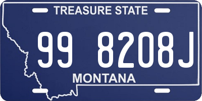 MT license plate 998208J