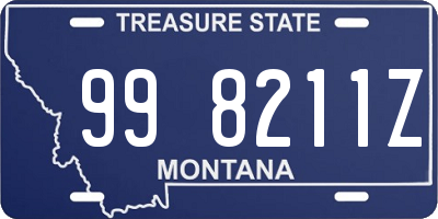 MT license plate 998211Z