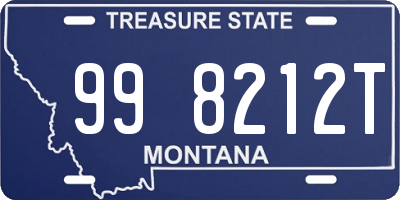 MT license plate 998212T