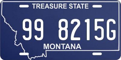 MT license plate 998215G