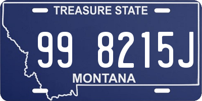 MT license plate 998215J