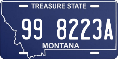 MT license plate 998223A