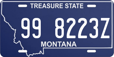 MT license plate 998223Z