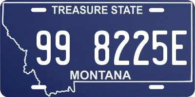 MT license plate 998225E