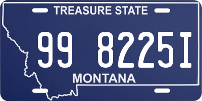 MT license plate 998225I