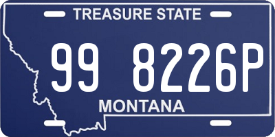 MT license plate 998226P