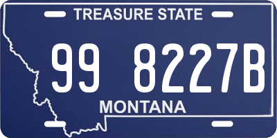 MT license plate 998227B