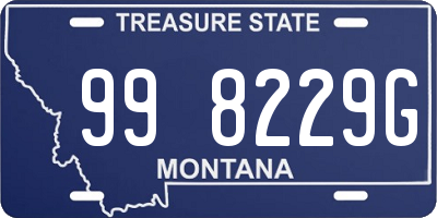 MT license plate 998229G