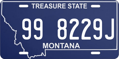 MT license plate 998229J