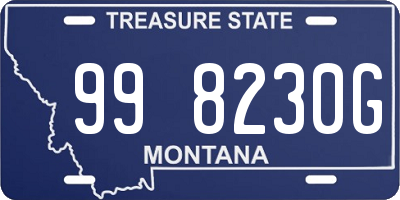 MT license plate 998230G